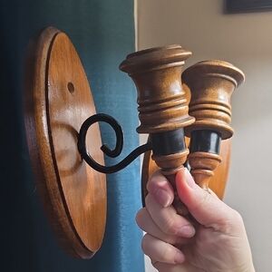 Elegant Brown and Black Wall Sconce